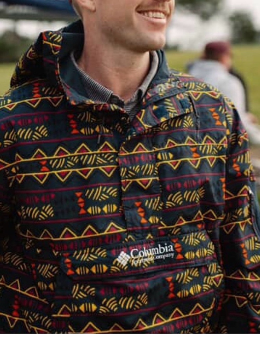 Columbia Aztec printed packable quarter zip active jacket size xl